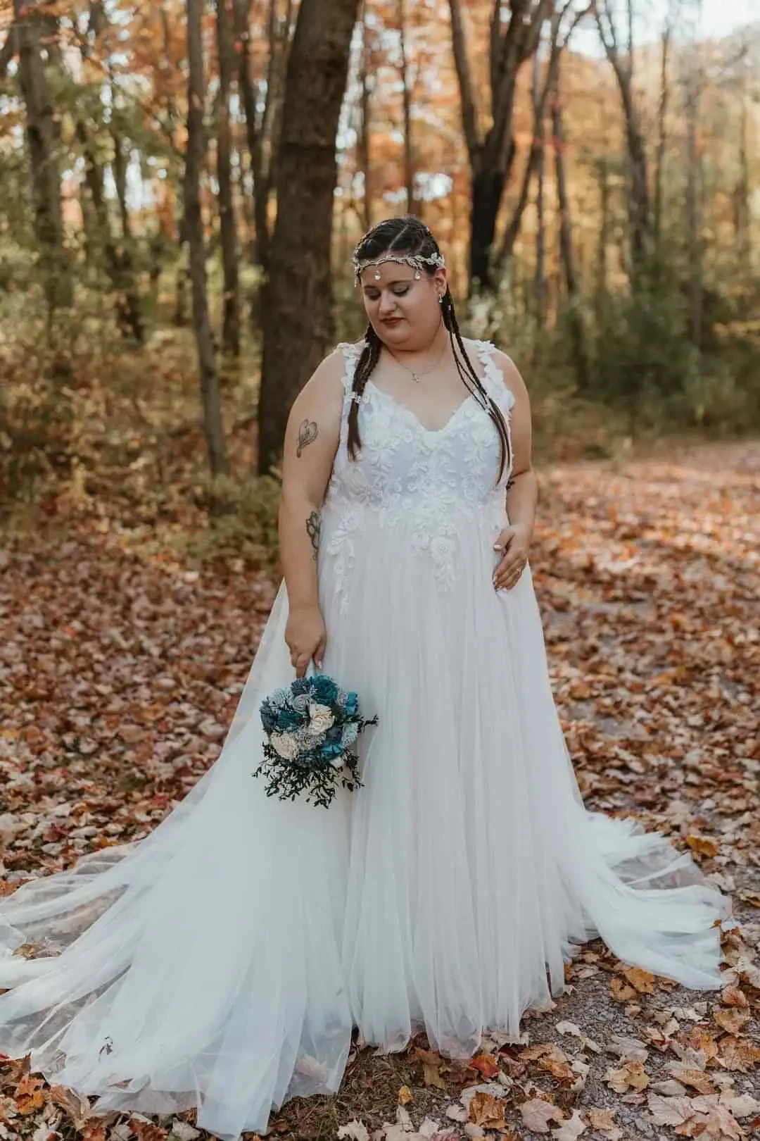 bride wearing a bridal gown
