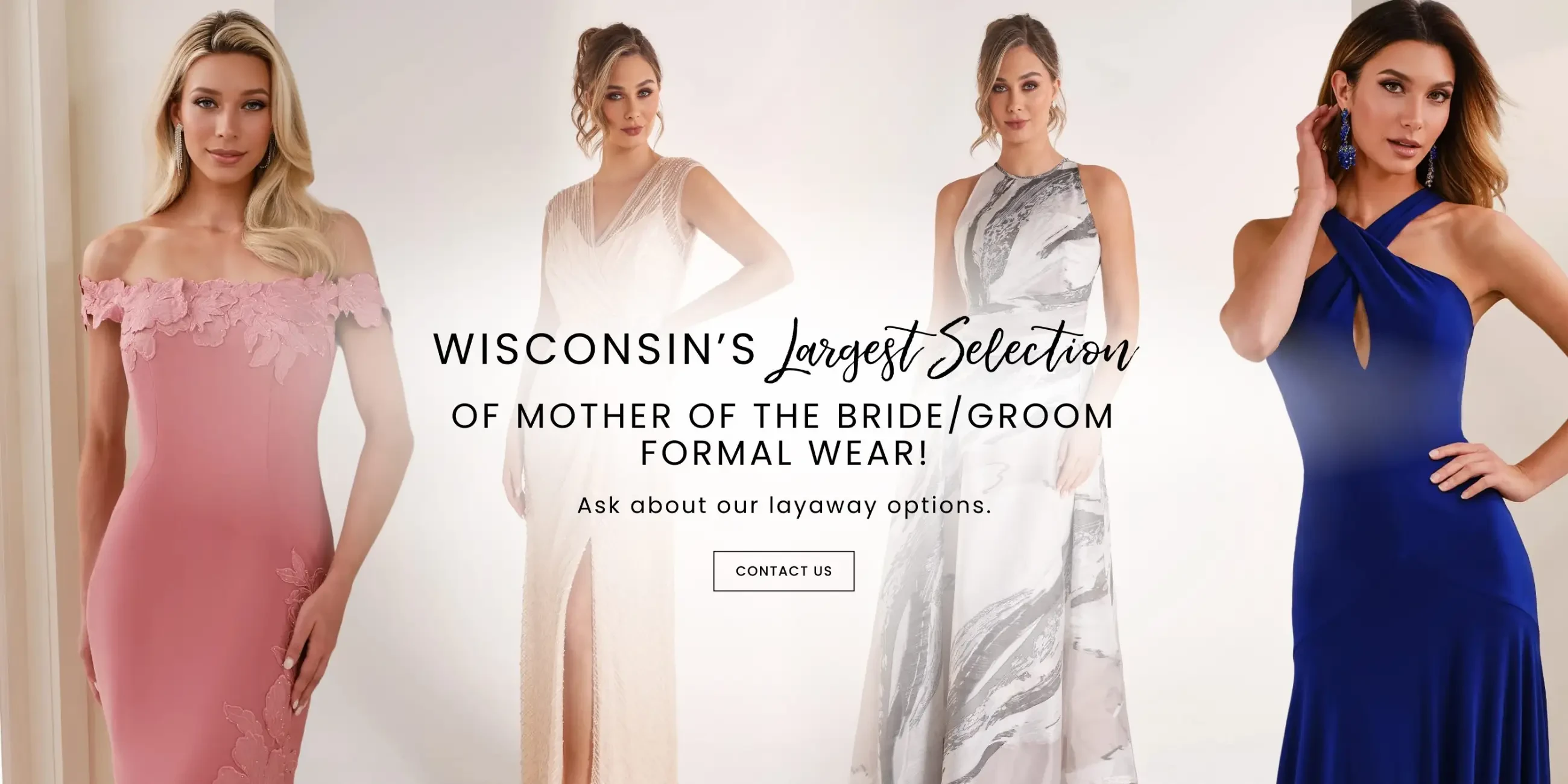 wisconsin's largest selections of mother of the bride/groom formalwear